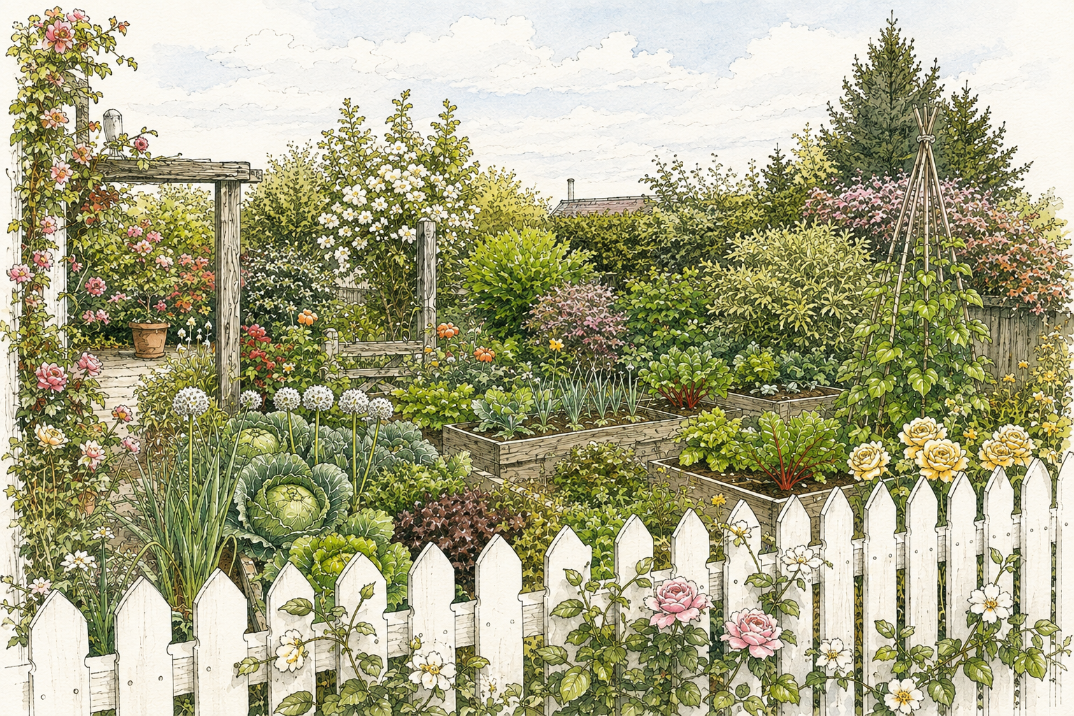 Productive home garden